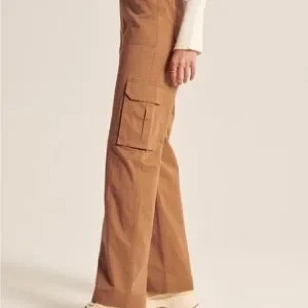 Abercrombie And Fitch Relaxed Fit High Waisted Cargo Pants 100% Cotton Sz 26/2 - Picture 5 of 13